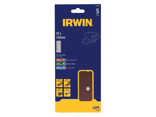 IRWIN® 1/3 Punched Sanding Sheet Set, 5 Piece - Image 2