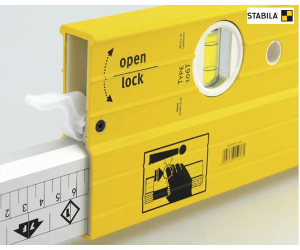 Stabila 106T-213 Extendable Spirit Level 3 Vial 213-376cm - Image 4