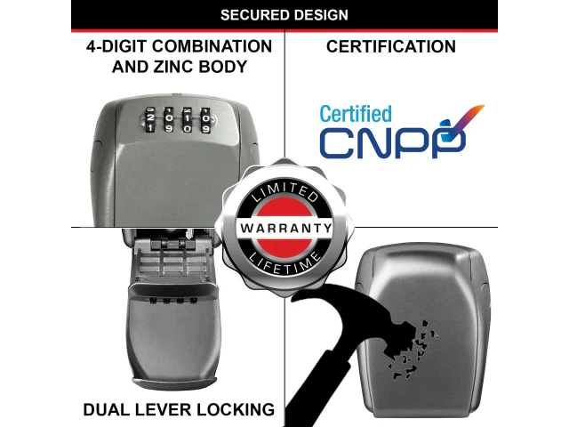 Master Lock 5415E Wall-Mounted Reinforced Key Lock Box Bagged - Image 4