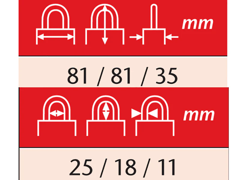ABUS Mechanical 20/80mm Diskus® Plus Padlock Carded - Image 4