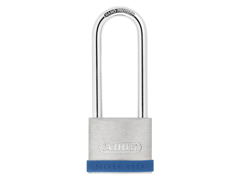 ABUS Mechanical 50mm Silver Rock™ 5 Padlock Long Shackle 80mm - Image 2