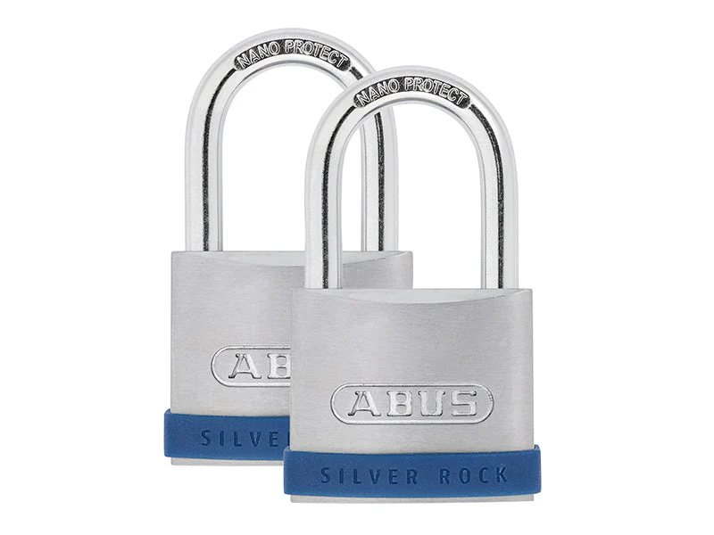 ABUS Mechanical 50mm Silver Rock™ 5 Padlock Twin Pack - Image 2