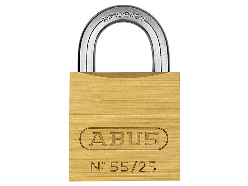 ABUS Mechanical  55/25mm Brass Padlock Carded - Image 2