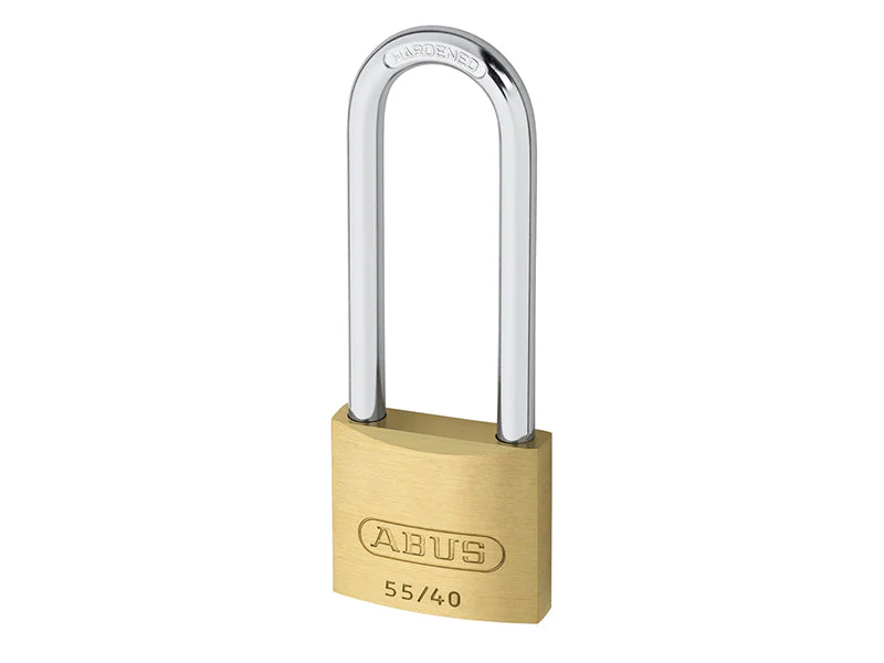 ABUS Mechanical  55/40mm Brass Padlock 63mm Long Shackle - Image 2