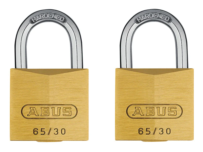 ABUS Mechanical 65/30mm Brass Padlock Twin Carded - Image 2