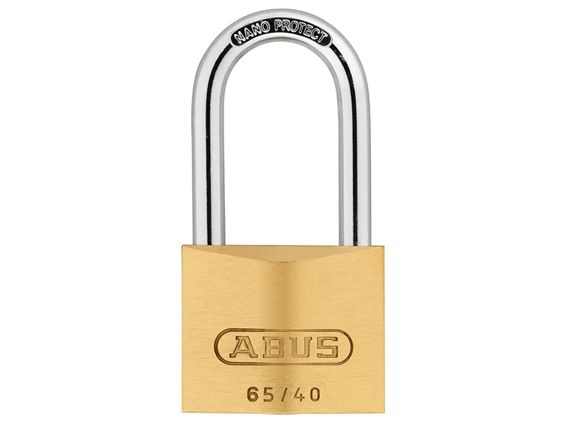 ABUS Mechanical 65/40mm Brass Padlock 40mm Long Shackle Keyed Alike 6406 - Image 2