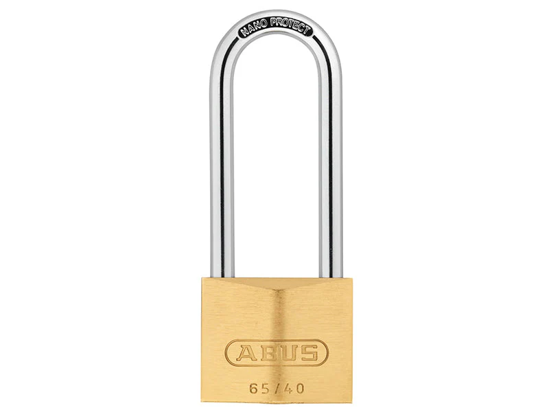 ABUS Mechanical  65/40mm Brass Padlock 63mm Long Shackle