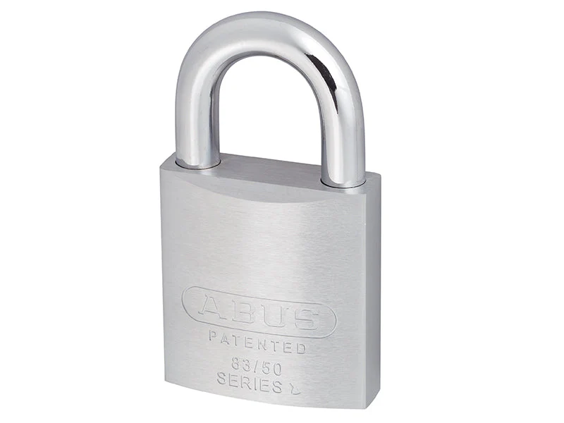ABUS Mechanical 83/50mm Chrome Plated Brass Padlock Carded - Image 2