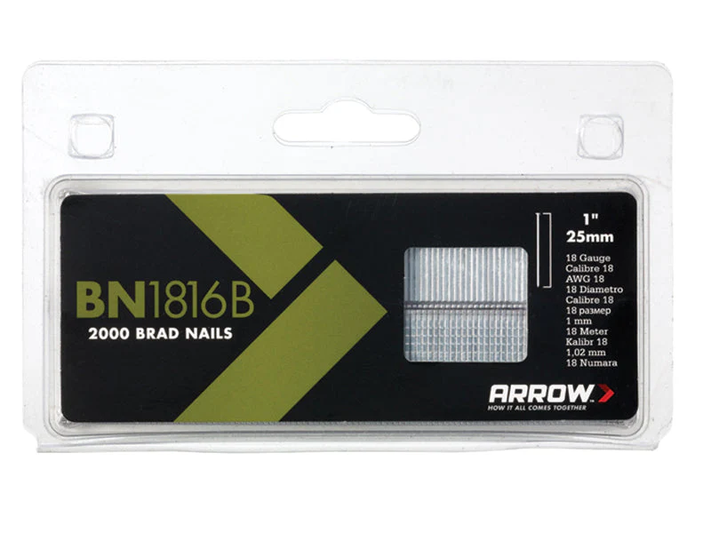 Arrow BN1816B Brad Nails 25mm Brown Head (Pack 2000) - Image 2