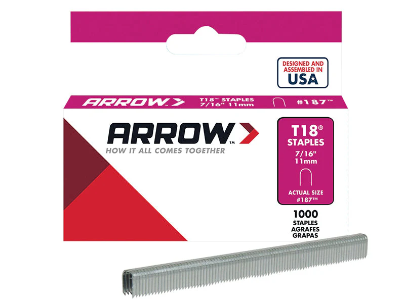 Arrow T18 Staples 11mm (7/16in) (Box 1000) - Image 2