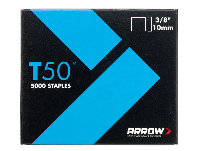 Arrow  T50 Staples 10mm (3/8in) (Pack 5000, 4 x 1250)