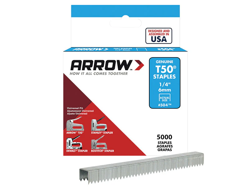 Arrow T50 Staples 6mm (1/4in) (Bulk Pack 5000) - Image 2