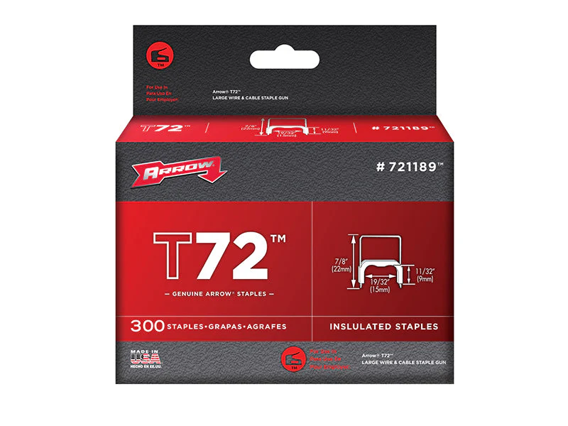 Arrow  T72 Clear Insulated Staples 9 x 15mm (Box 300) - Image 2