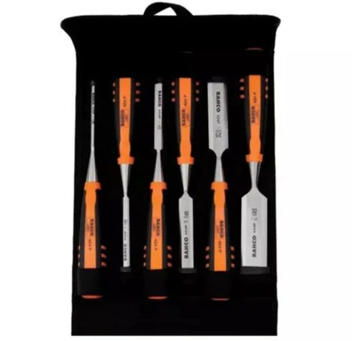 Bahco 424-P Bevel Edge Chisel Set 6 Piece in Pouch