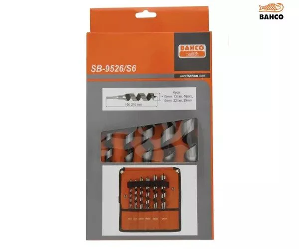 Bahco 9526 Combination Wood Auger Bit Set, 6 Piece 10-25mm - Image 3