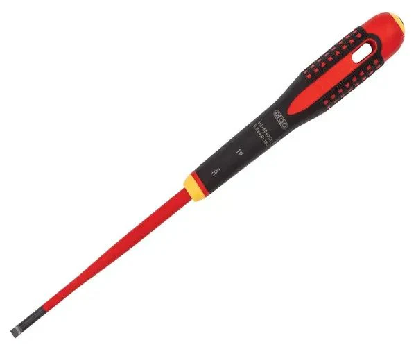 Bahco ERGO™ Slim VDE Insulated Slotted Screwdriver 5.5 x 125mm