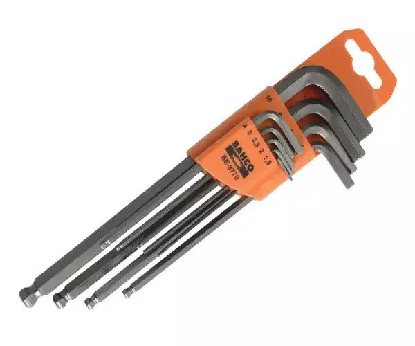 Bahco Hexagon Key Set, 9 Piece (1.5-10mm)