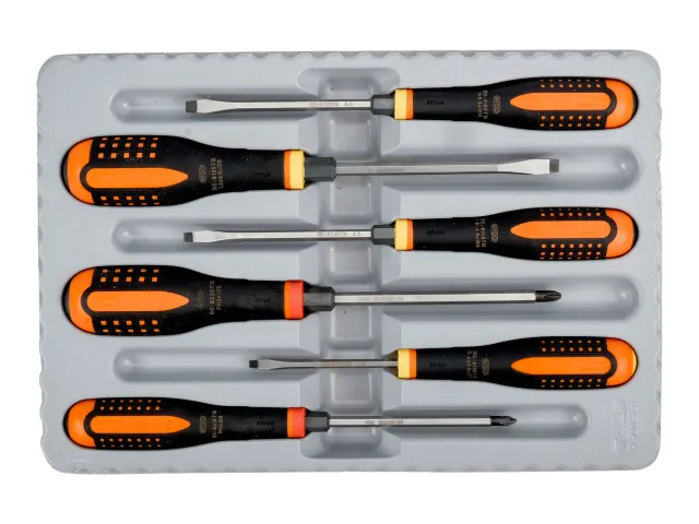 Bahco BE-9881TB ERGO™ Through Blade Screwdriver Set, 6 Piece - Image 2