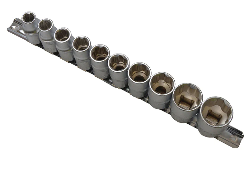 BlueSpot Tools 1/2in Drive Socket Set on Rail, 10 Piece - Image 2