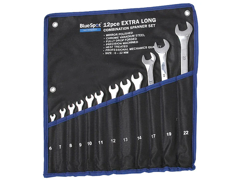 BlueSpot Tools Extra Long Combination Spanner Set, 12 Piece - Image 2