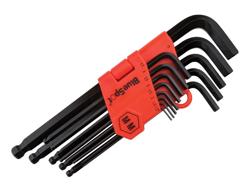 BlueSpot Tools Long Arm Ball End Hexagon Key Set, 13 Piece - Image 2
