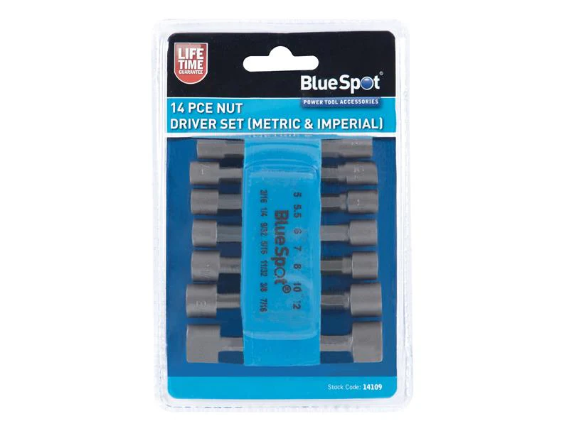 BlueSpot Tools Metric & Imperial Nut Driver Set, 14 Piece - Image 2