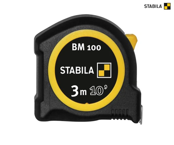 Stabila BM 100 Compact Pocket Tape 3m/10ft (Width 19mm) - Image 2