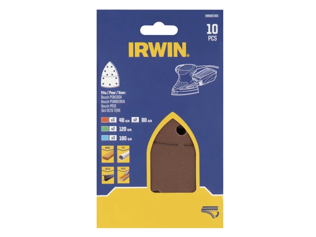IRWIN® Bosch Palm Sanding Sheet Set, 10 Piece - Image 3