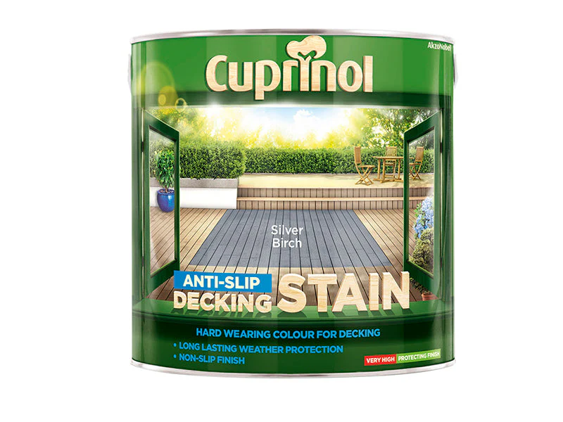 Cuprinol Anti-Slip Decking Stain Silver Birch 2.5 litre - Image 2