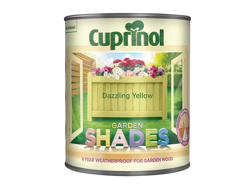 Cuprinol Garden Shades Dazzling Yellow 1 litre - Image 2
