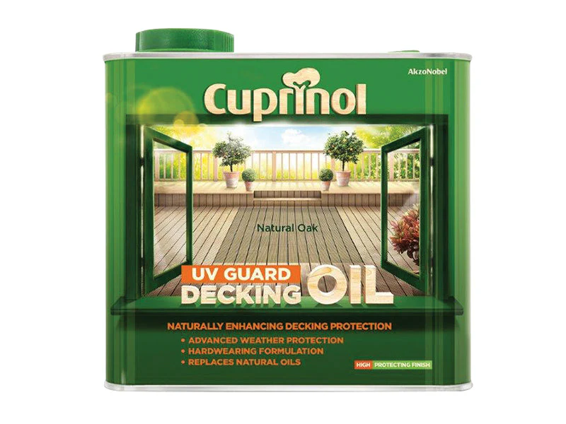 Cuprinol UV Guard Decking Oil Natural Oak 2.5 litre - Image 2