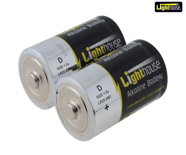 Lighthouse D LR20 Alkaline Batteries 14800 mAh (Pack 2)