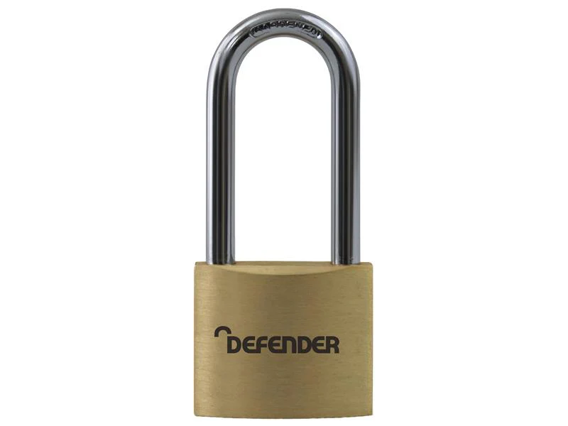 DEFENDER Brass Padlock Long Shackle 40mm - Image 2