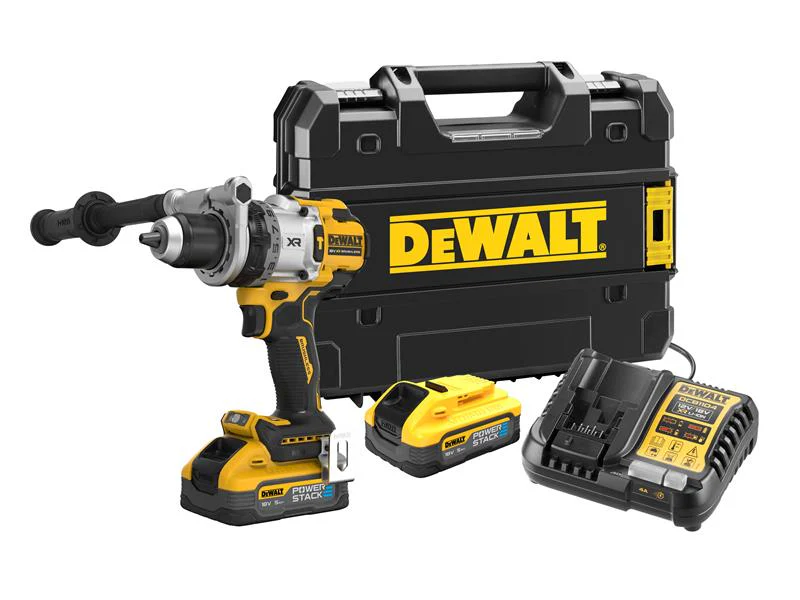 DeWALT Power Tools DCD1007H2T Hammer Drill 18V 2 x 5.0Ah POWERSTACK™ Li-ion - Image 2