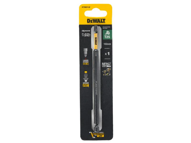 DeWALT Power Tools EXTREME FlexTORQ Bit T25 x 152mm - Image 2
