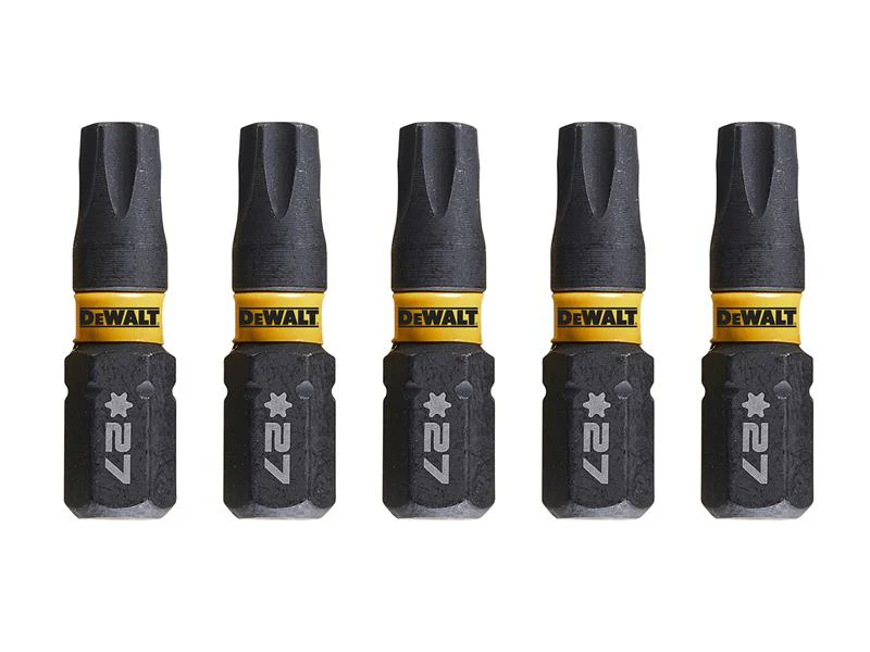 DeWALT Power Tools EXTREME FlexTORQ Bits T27 x 25mm (Pack 5)