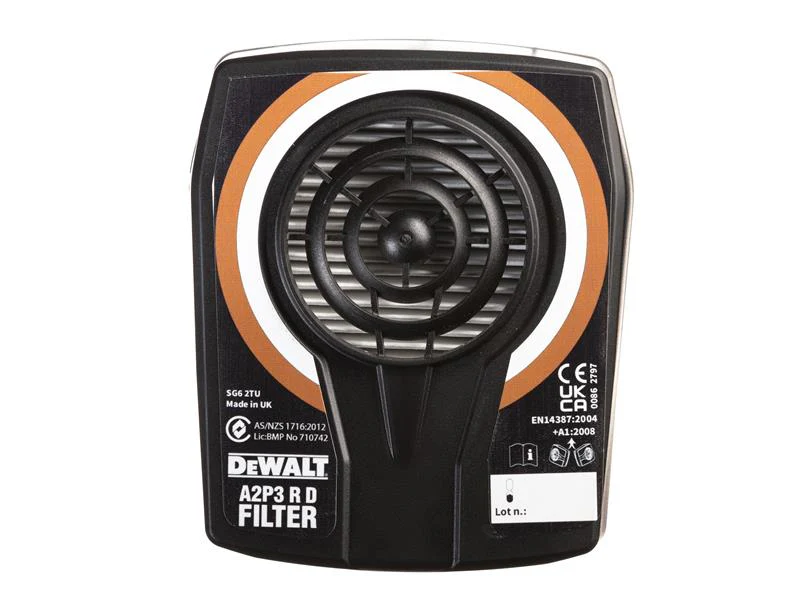 DEWALT Respiration A2P3 R D Combination Filters (Pair) - Image 2