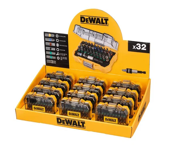 Screwdriver Bit Set 32 Piece Merchandiser of 12