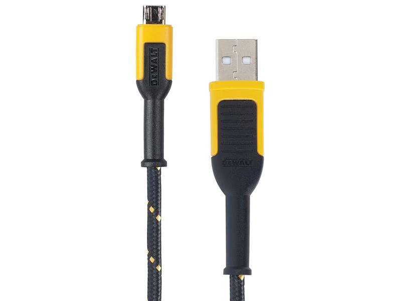 DEWALT Telecoms USB A to USB-Micro Reinforced Charging Cable 1.8m (6ft)