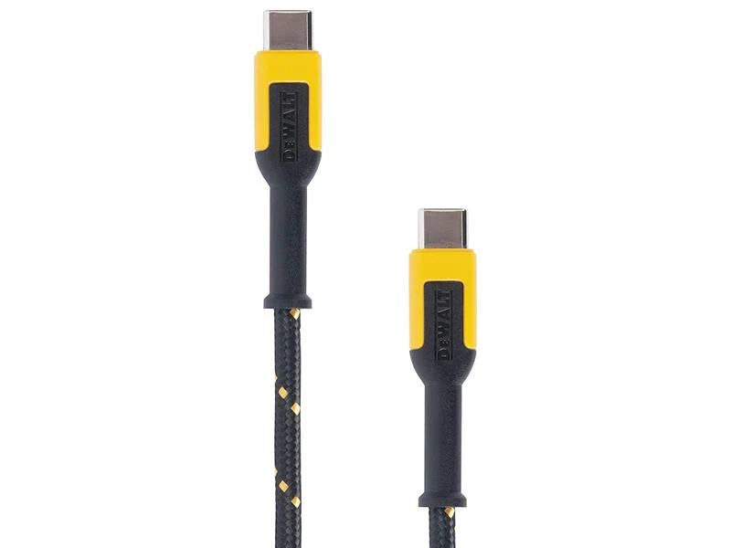 DEWALT Telecoms USB C to USB C Reinforced Charging Cable 1.2m (4ft)