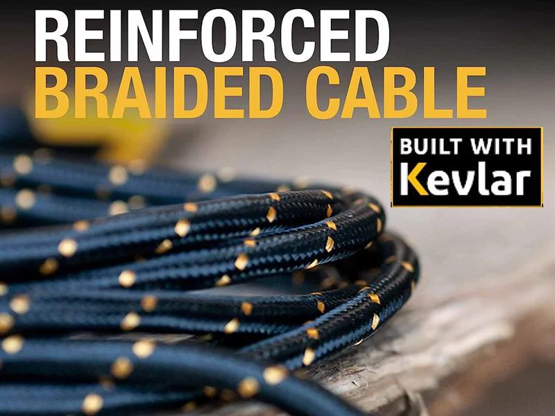 DEWALT Telecoms USB C to USB C Reinforced Charging Cable 1.2m (4ft) - Image 2
