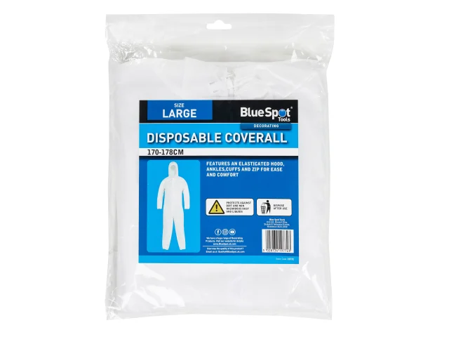 BlueSpot Tools Disposable Coverall - Large (170-178cm) - Image 2