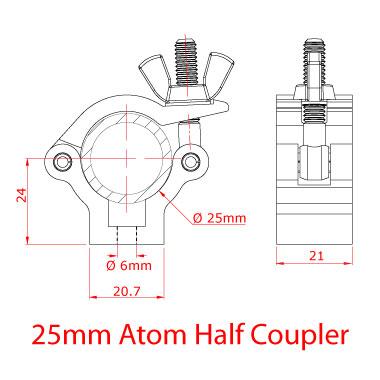 Doughty Atom 90 Degree Fixed Coupler 25-38mm - Image 4