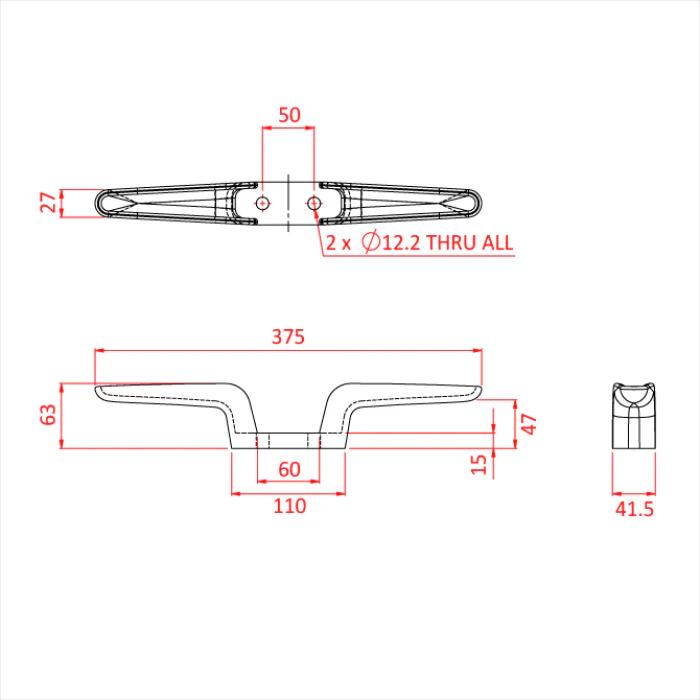 Doughty Flyrail Cleats - Image 2
