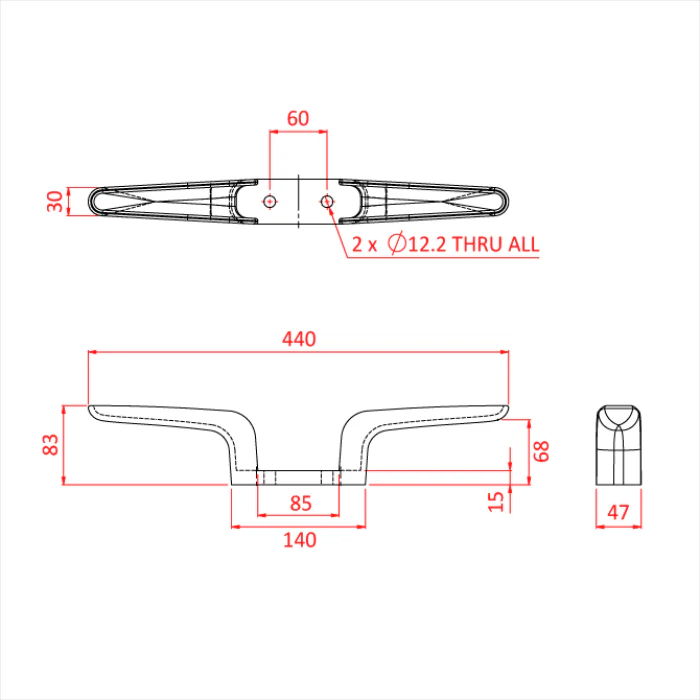 Doughty Flyrail Cleats - Image 3