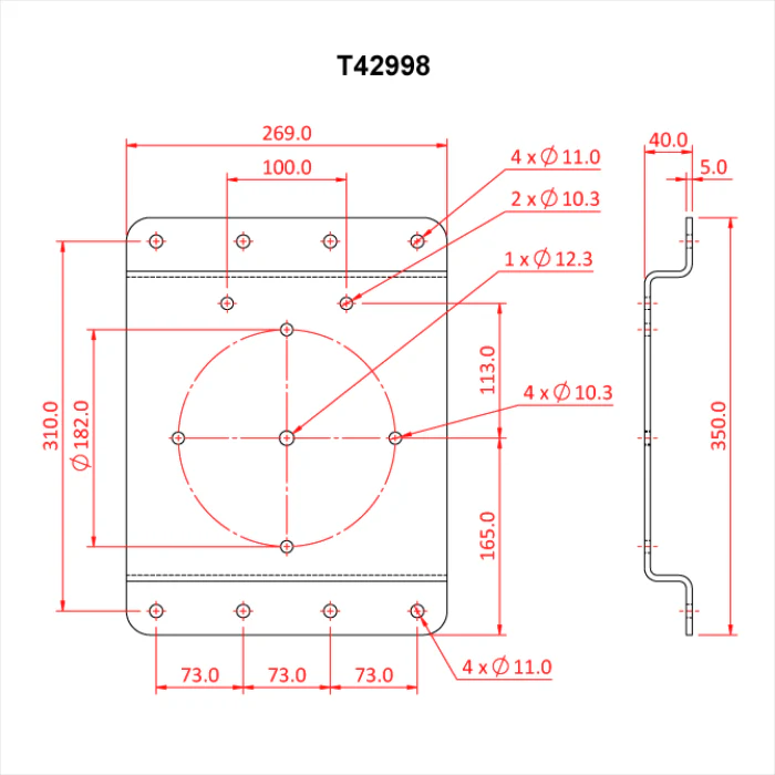Doughty Heavy Duty Wall Mounting Plates for Stage Pulleys - Image 3