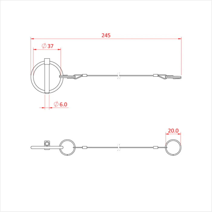 Doughty Lynch Pin with wire - Image 2