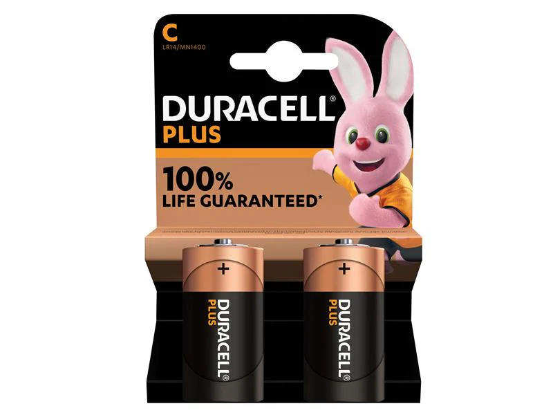 Duracell C Cell Plus Power +100% Batteries (Pack 2) - Image 2