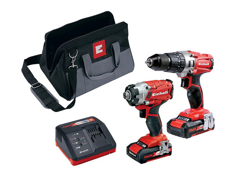 Einhell Power X-Change Combi & Impact Driver Twin Pack 18V 2 x 2.0Ah Li-ion - Image 2