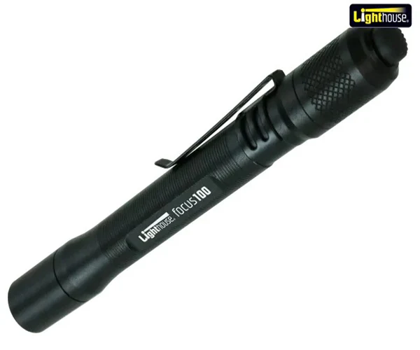Lighthouse Elite Focus100 LED Pen Torch 100/30 lumens - 2 x AAA